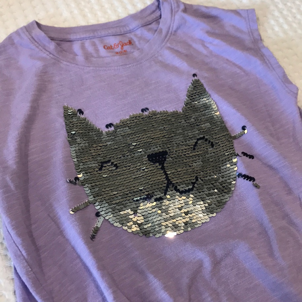 Cat and Jack T with flip sequins